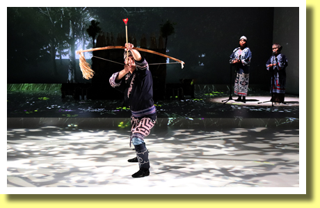 Kurimuse ( Arrow Dance ), Ainu Theater, Ainu Kotan, Akan-Ko, Kushiro, Hokkaido