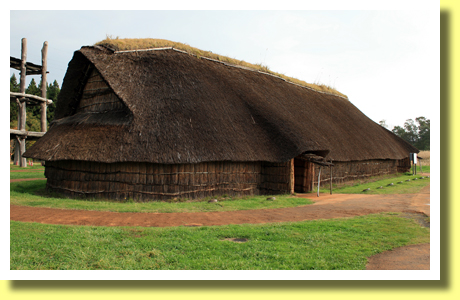 Large Long House reconstructed, Sannai-Maruyama Archaeological Site, Aomori City, Aomori Pref., Tohoku
