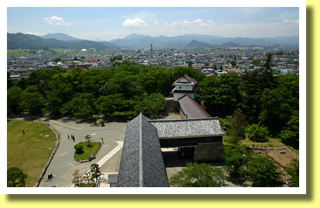 Landscape from Tsuru-ga Jo, Aizu Wakamatsu, Fukushima, Tohoku
