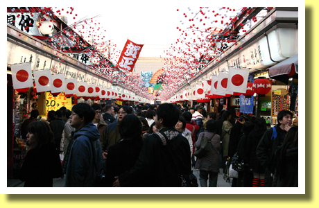 Nakamise-dori Shopping Street, Asakusa District, Tokyo, Japan