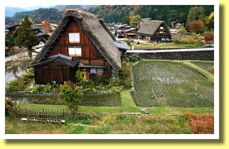 Landscape from Myozen-ji Temple Museum, Shirakawa-go, Gifu, Tokai