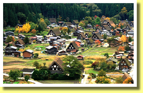 View from Ogi-machi Castle Ruin Observation Area, Shirakawa-go, Gifu, Tokai