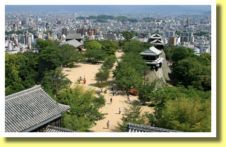 Overlooking Matsuyama-jo Castle and the city, Matsuyama City, Ehime Pref., Shikoku