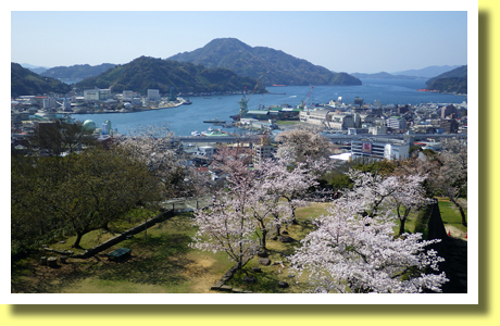 Viewing from the top floor of the main keep, Uwajima-jo Castle, Uwajima City, Ehime Pref., Shikoku