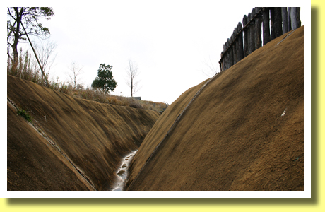 Moat surrounding settlement, Yoshinogari Historical Park, Saga Pref., Kyushu