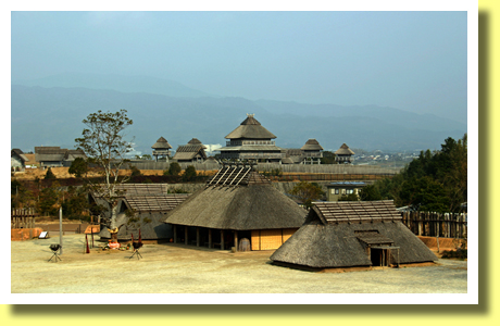 Yayoi buildings reconstructed in the archaeological site of Yoshinogari, Saga Pref., Kyushu region